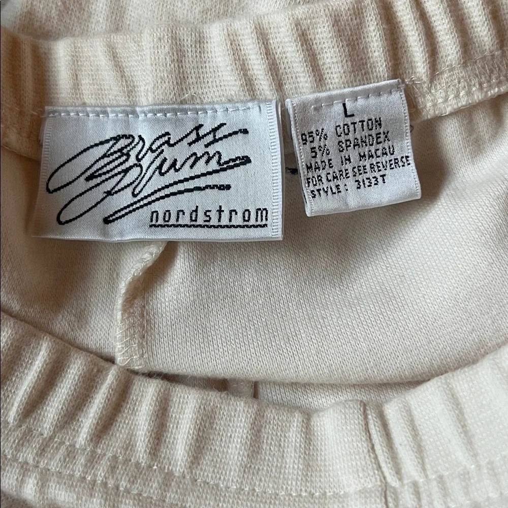 Nordstrom Brass Plum Off-White Leggings L - Picture 3 of 3